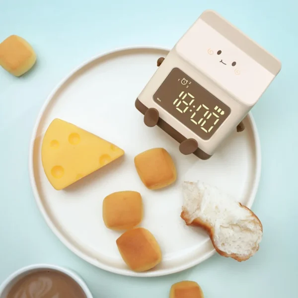 LED milk carton alarm clock